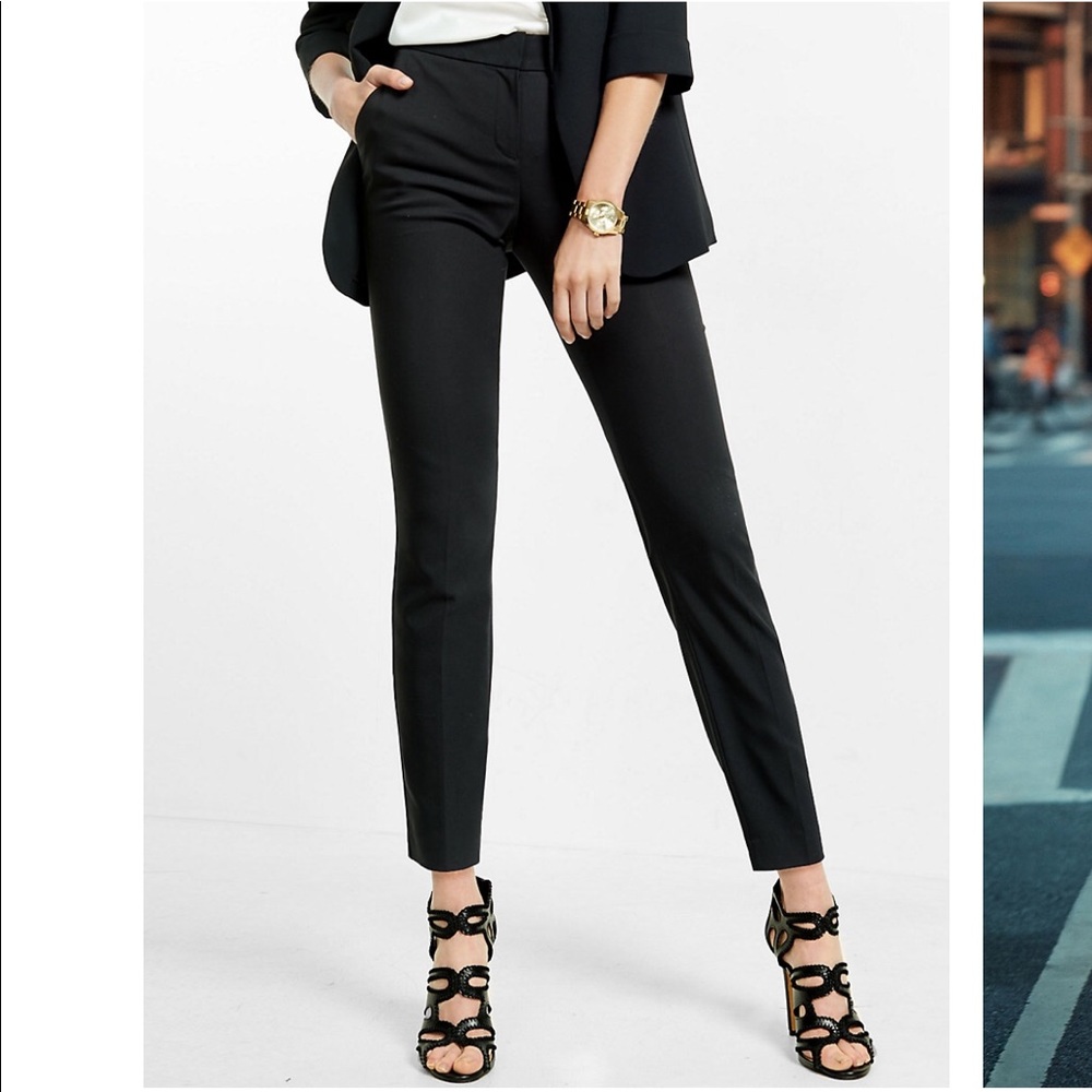 Express Mid Rise Ankle Columnist Dress Pant